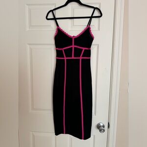 BCBG Max Azria - Black & Neon Black Bodycon